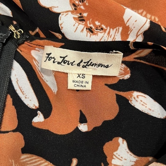 For Love & Lemons Floret Print Midi Dress Size XS - Picture 8 of 9
